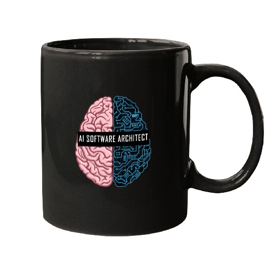Artificial Intelligence Brain for AI software architect Mugs