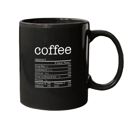Coffee Fun Nutrition Facts Funny For Thanksgiving Christmas Food Mugs