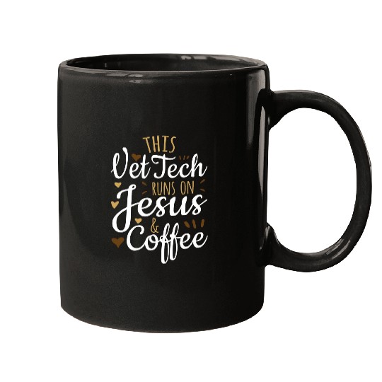 Coffee Fun Jesus Vet Tech Student Gift Vet Tech Mugs