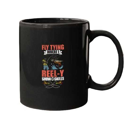 Fisherman Fish Fly Fishing Brook Trout Fishing Dry Fly Tying Mugs