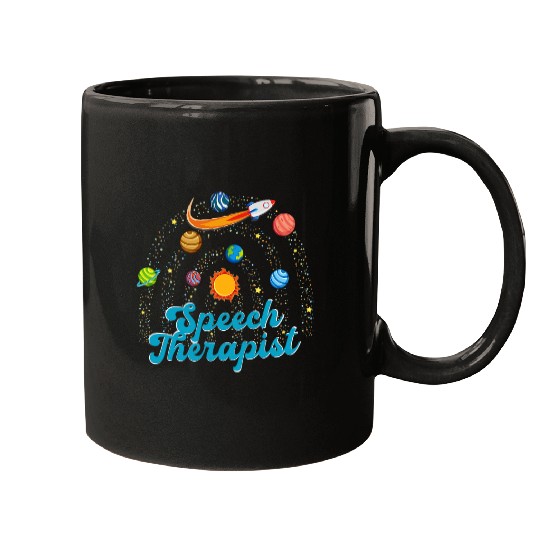 Speech Therapist Space Outer Funny SLP System Planets Mugs