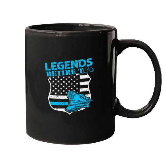 Police Job Grandparents Officer Grandma Hero Retired Cop Mugs