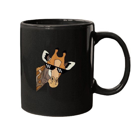 Giraffe Pet with sunglasses African and safari animal lover Zoo Mugs