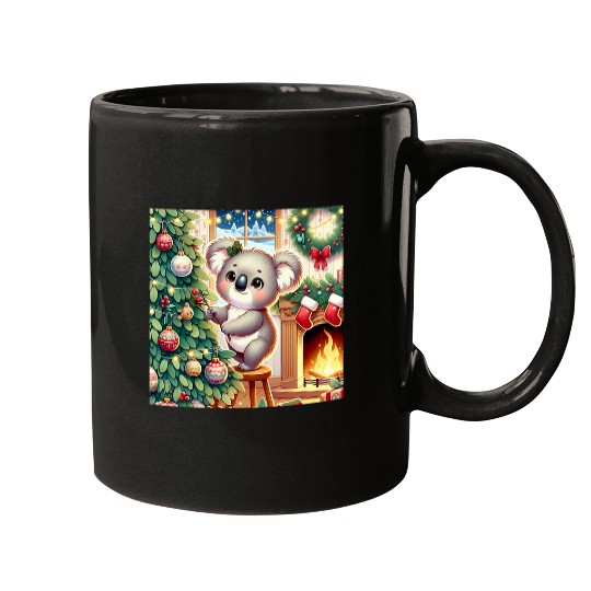 Koala Pet Kawaii Christmas Koala Christmas Tree Design Mugs