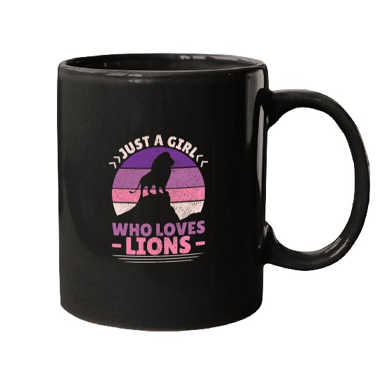 Lion Pet Just A Girl Who Loves Lions African Animal Lover Girls Lion Mugs