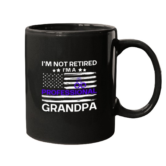 Police Job Grandpa Retired Police Officer Law Enforcement Retirement Mugs