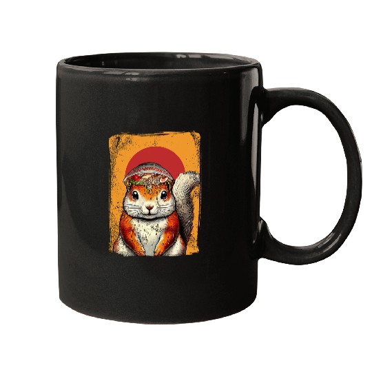 Squirrel Pet With Noodles Bowl On Head Funny Accident 1 Mugs