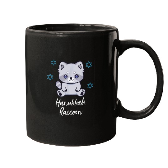 Raccoon Pet Hanukkah Raccoon Jewish Funny Chanukah Family Holiday Mugs