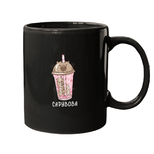 capybaras Pet Funny Boba Tea capybaras Bubble Milk Tea Kawaii Mugs