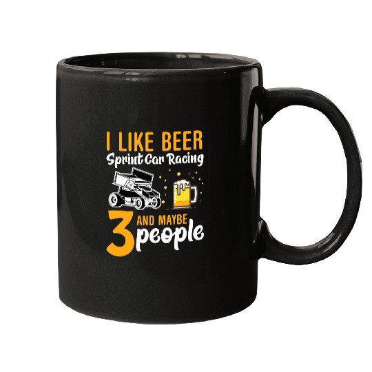 Beer Fun I Like Beer Sprint Car Racing 23 beer Drinking people 07 Mugs