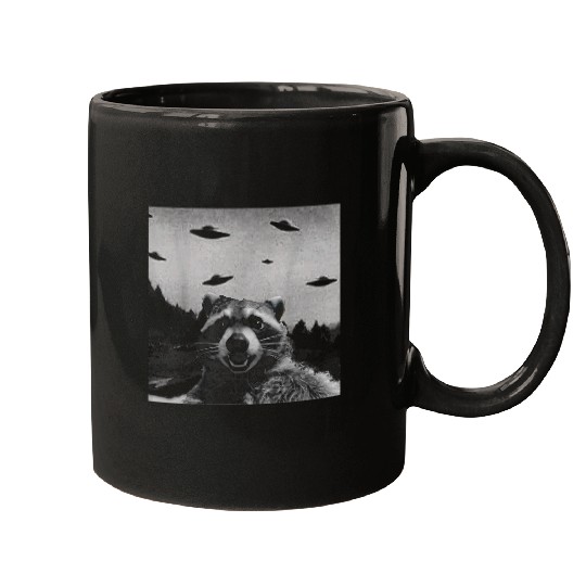 Raccoon Pet UFO Funny Raccoon Mugs