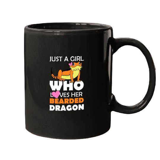 Bearded Dragon Just A Girl Womens Lizard And Reptile Gift Mugs