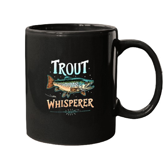 Fly Fishing Fisherman Trout Whisperer Trout Fishing 5 Mugs