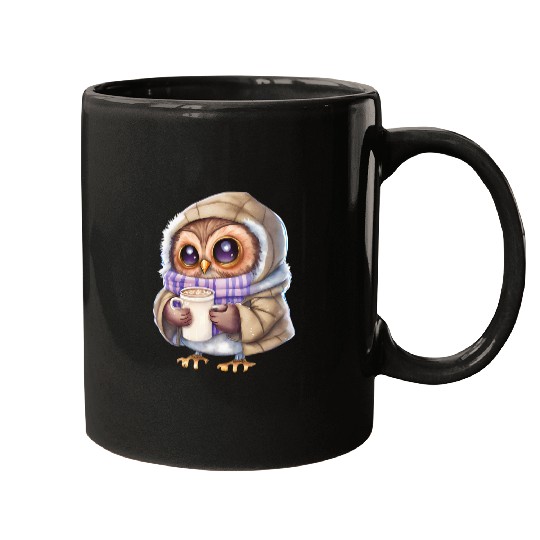 Owl Pet Night Bird Eagle Owl Barn Owl Wisdom Mouse 9 Mugs