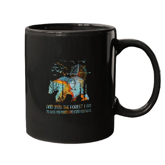 Bear Pet Mama Bear Retro Funny Forest Decor Mugs