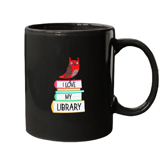 Owl Pet I Love My Library Cute Owl Book Lovers Kids Girls Boys Mugs