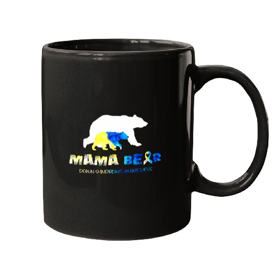 Bear Pet Mama Bear Down Syndromes Awareness Survivors Mugs