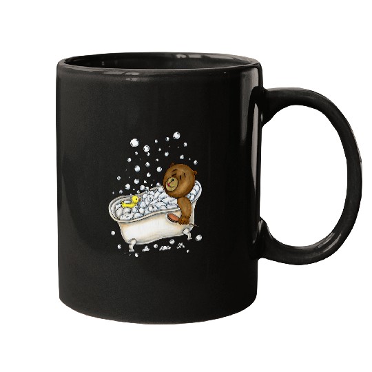 Bear Pet Teddy Bear Bubble Bath with Rubber Ducky Mugs