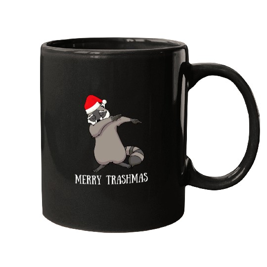 Raccoon Pet Dabbings Through The Snow Raccoon Raccoon Santa Christmas Mugs