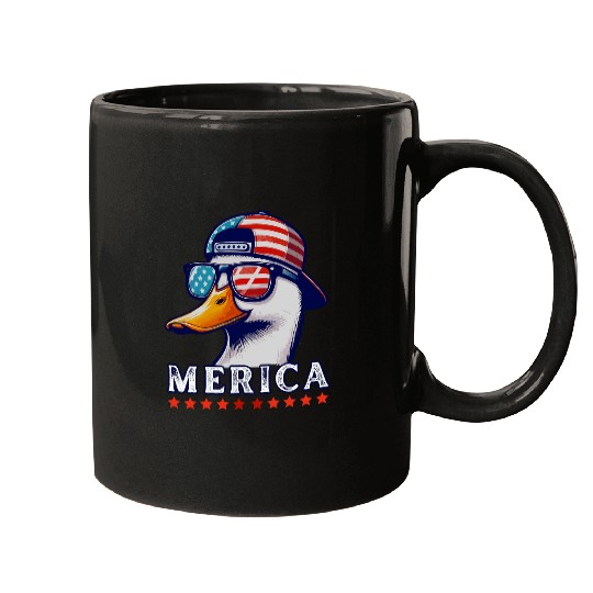 Duck Pet Funny Patriotic Duck lovers 4th of July funny Duck Hunting 3 Mugs
