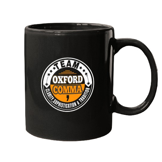 Grammar Police Team Oxford Comma Grammar Book Lovers Design Mugs
