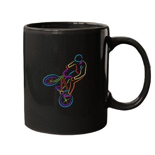 BMX Cyclist Tricks Men Boys Kids BMX Bike Mugs
