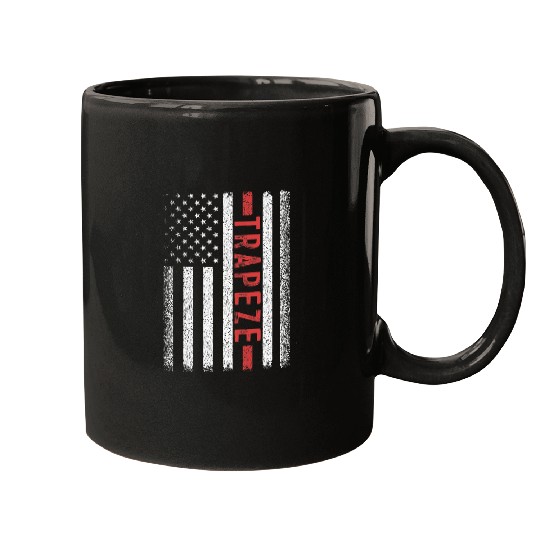 Trapeze American Flag 4th of July Trapeze Artist Novelty Mugs