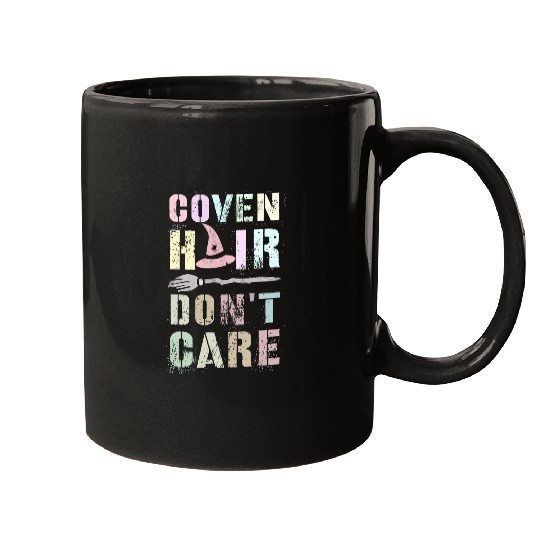 Funny COVEN HAIR DONT CARE 1692 Spooky Witch Sorcery Wizard Mugs