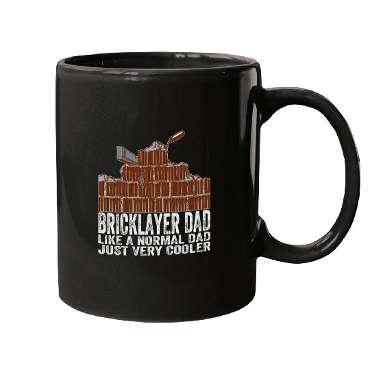 Bricklayer Job Dad Funny Brick Mason Father Worker Fathers Day Mugs