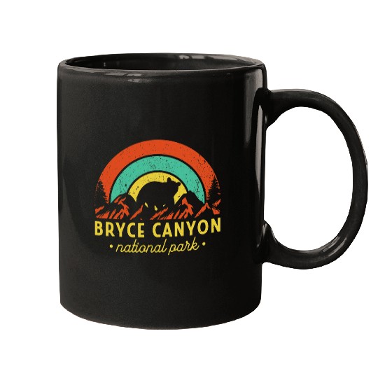 Bryce Canyon National Park Retro Sunset vintages 3 Mugs