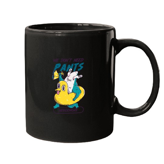 Duck Pet We don t need pants nevermore funny shark cute duck design Mugs