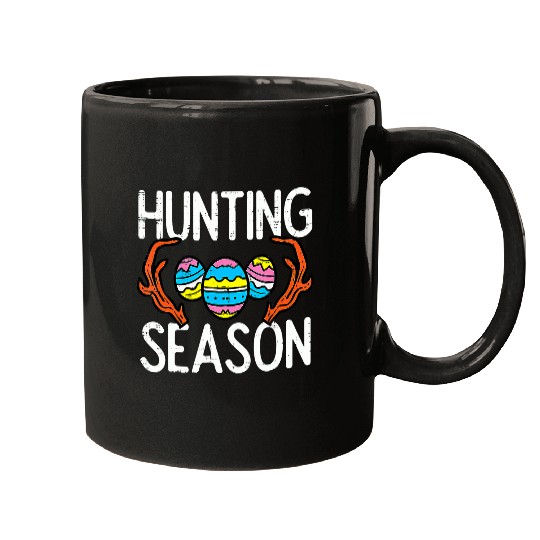 Happy Easter Day Hunting Season Eggs Antler Funny ing Mugs