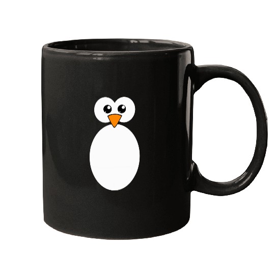 Penguin Pet Face Design or Easy Costume Black Penguin Mugs