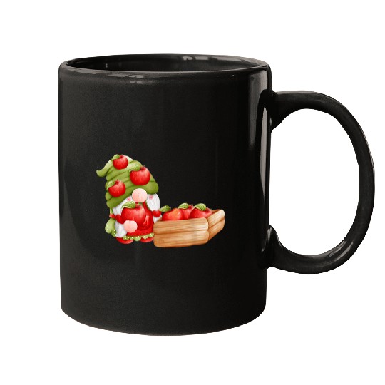 Cute Apple Lover Garden Gnome Fall Autumn Apple Picking Mugs