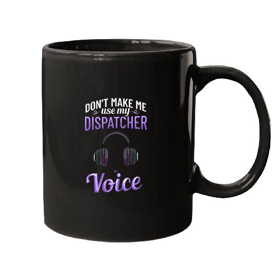 Dispatcher 911 Police Yellow Line Mugs