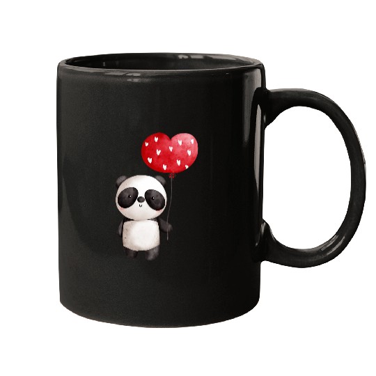 Panda Pet Love Valentines Day Panda Bear Red Hearts homes Decor Mugs