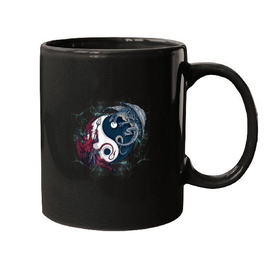 Dragon Pet Level your dragon to beat the devil inside yin yang tai chi Mugs