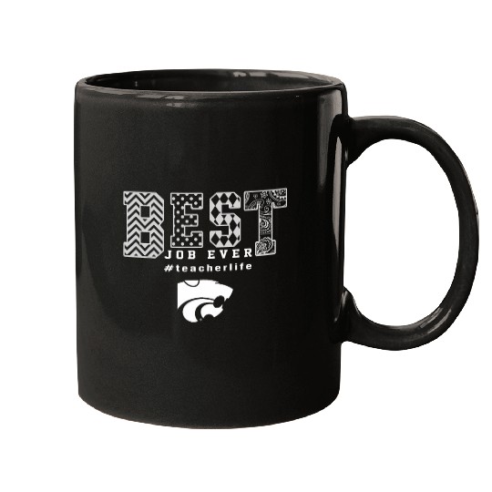 Kansas State Wildcats Teacher Job Ever Slogan Pattern Mugs