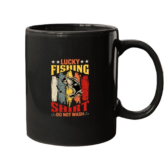Fishing Fun boat worker Funny Lucky fishing do not wash Mugs