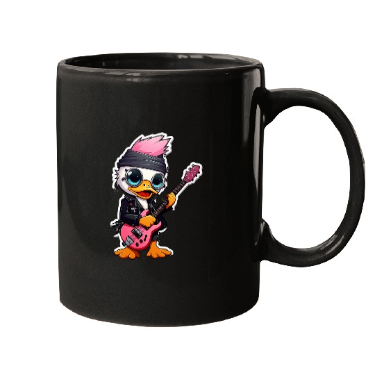 Duck Pet with Guitar Mugs