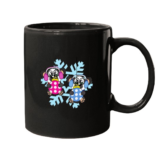 Panda Pet Christmas Balls Winter Snowflake Snow Mugs