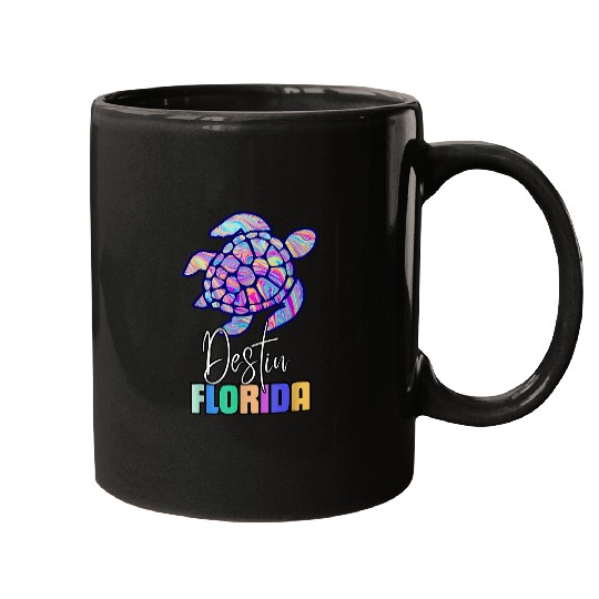 Turtle Pet Destin Tie Dye Sea Turtle Florida Matching Family Vacation Mugs