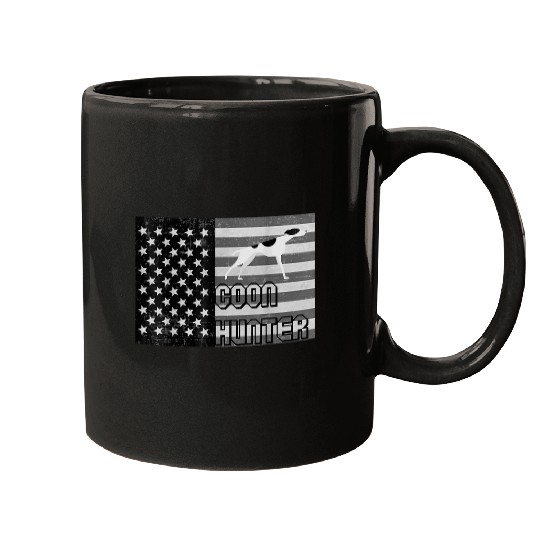 Raccoon Pet Hunting Coon Hunter Flag Vinatage Hunting Gear Mugs