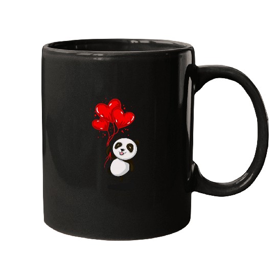 Panda Pet Love Valentines Day Mugs