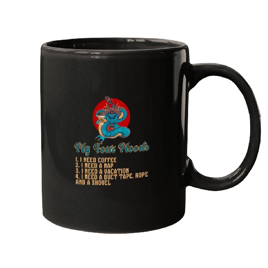 Coffee Fun My Four Mood Coffee Nap Vacation Dragon Senpai Manga Anime Mugs