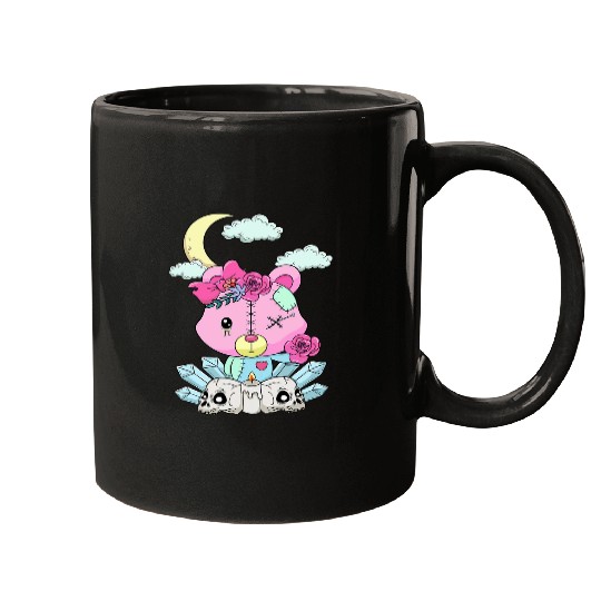 Bear Pet Gothic Pastel Teddy Bear 2 Mugs