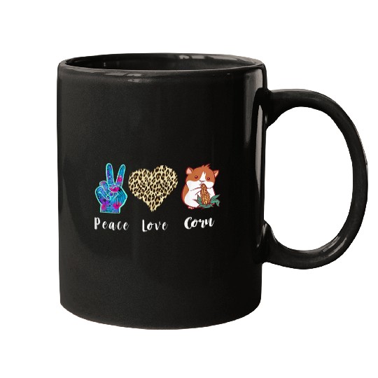 Hamster Pet Corn Love Peace Hamster Guinea Pig Maize Crop Corn Lover 1 Mugs