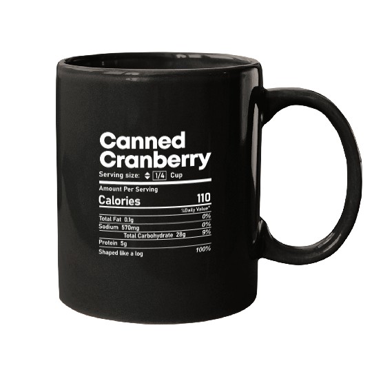 Canned Cranberry Nutrition Thanksgiving Food Facts Christmas Mugs