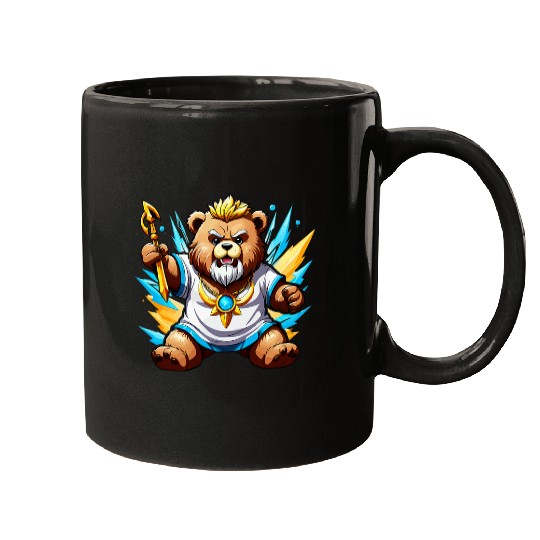 Bear Pet Zeus Greek God of Lighting Thunder Teddy Bear Cartoon 11 Mugs