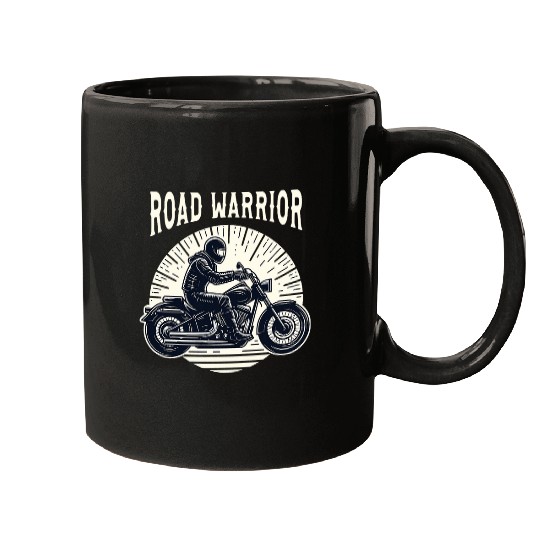 Biker Motorcycle Road Warrior Mugs
